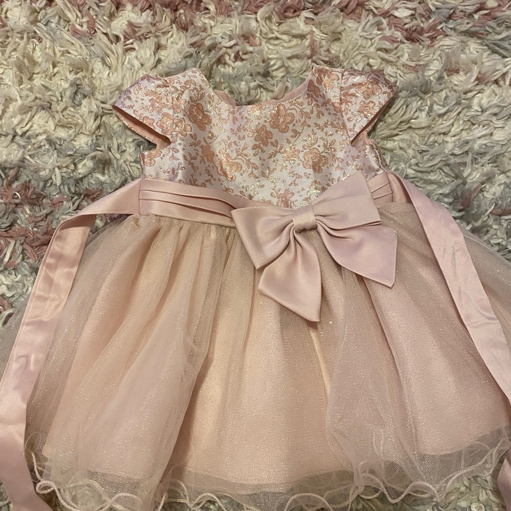 Elegant Pink Floral Kids Dress